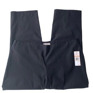 Nanette Lepore Very Black Ankle Pants Front Split Woman's 2X Rayon Blend NWT